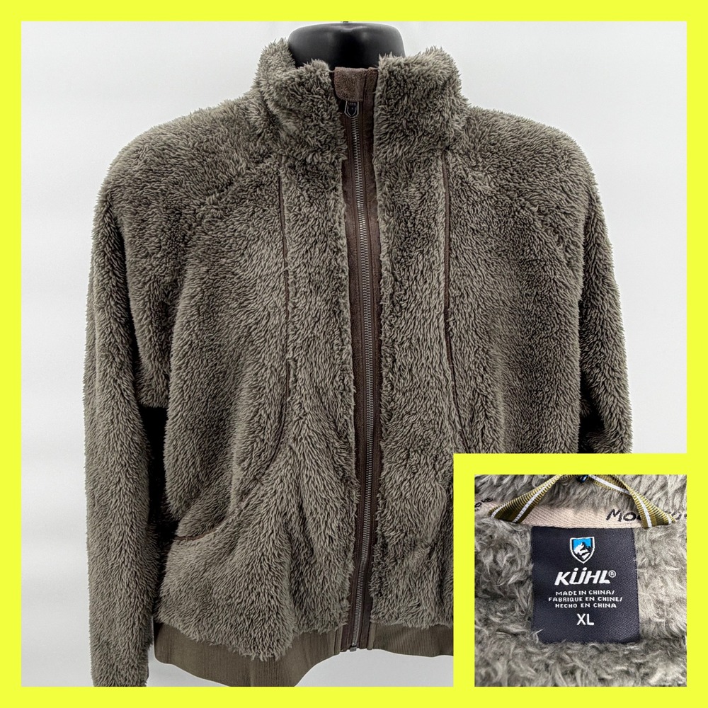 NEW KÜHL Avina‎ Flight Jacket Women's XL Breen Olive High Pile Fleece NWT